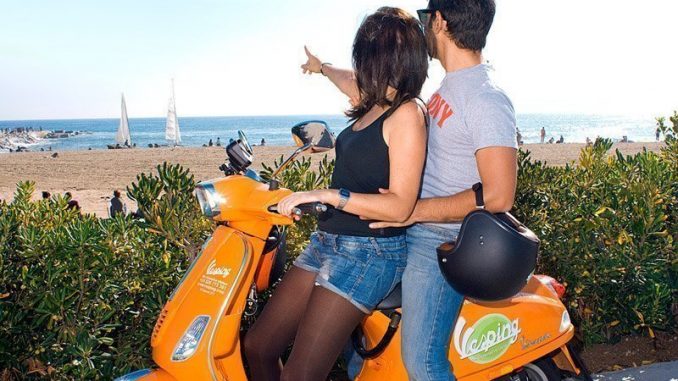 vespa-barcelona-playa