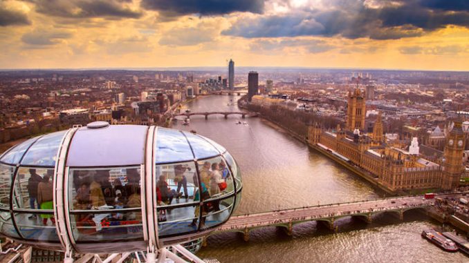 37253977 - england, london, london eye and cityscape